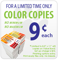 9 cent color copies