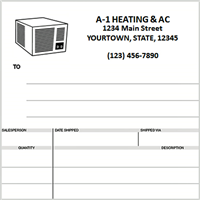 hvac invoice